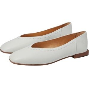 Frye Claire Flats NWT White with Leather Upper and Footbed,​​​​